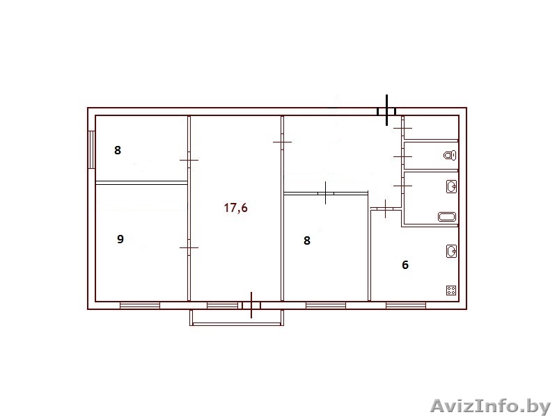 4-х комнатная квартира 1970г - Изображение #1, Объявление #831562
