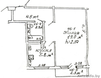 Продам 1 комнатную квартиру в центре города. М-н Октябрьский, 26 - Изображение #4, Объявление #1568229